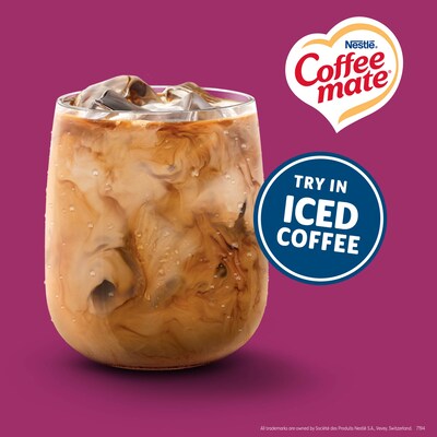 NESTLE COFFEE MATE Coffee Creamer Salted Caramel Chocolate Flavor, Liquid Creamer Singles, 0.375 fl oz, 50 Count.
