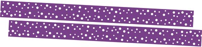 Barker Creek Double-Sided Border, 35" x 3", Dot to Dot Grape, 24/Pack (4437)