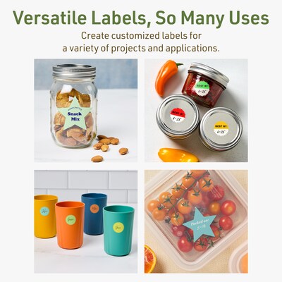 Avery Dissolvable Burst Multipurpose Labels, 2-1/4" x 2-3/8", Off-white, 120/Pack (94611)