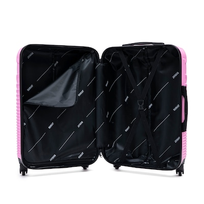 DUKAP Inception 33.86" Hardside Suitcase, 4-Wheeled Spinner, TSA Checkpoint Friendly, Pink (DKINC00XL-PNK)
