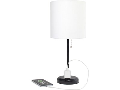 Creekwood Home Oslo Incandescent Table Lamp, Black/White (CWT-2008-BA)