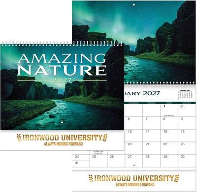 Custom Coronado Amazing Nature Spiral Wall Calendar