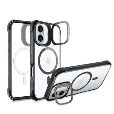 SaharaCase Venture-X MagSafe Phone Case for iPhone 16 Plus, Shock Absorbing, Scorpion Black (CP00650)
