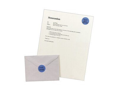 Avery Easy Peel Laser/Inkjet Color-Coding Labels, 1-1/4" Dia, Light Blue, 400 Labels/Pack (5496)