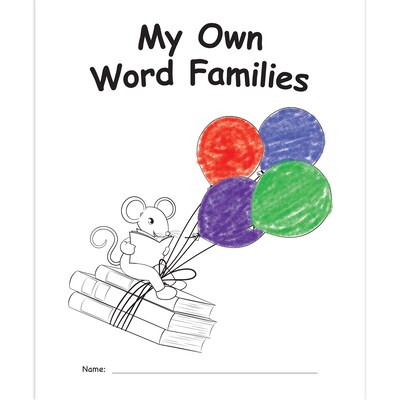 Teacher Created Resources My Own Books: My Word Families Book, Multicolored, 25/Pack (TCR2088764)
