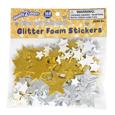 Ready2Learn Glitter Star Stickers, Multicolored, 168/Pack, 3/Bundle (CE-10083-3)
