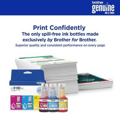 Brother BTD180 Black High Yield Ink Cartridge Refill, Prints Up to 7,500 Pages