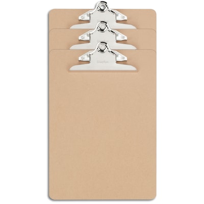 Staples Hardboard Clipboards, Letter Size, Natural Brown, 3/Pack (44291)