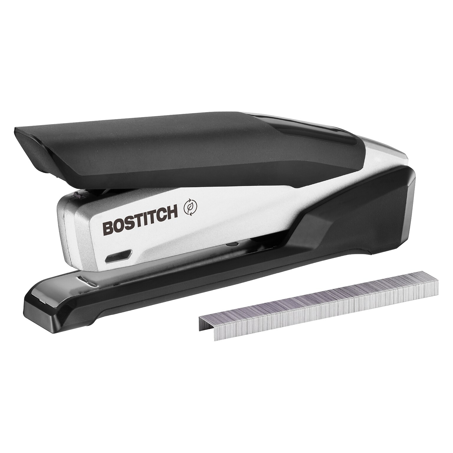 Bostitch InPower+28 Reduced-Effort Desktop Stapler, 28-Sheet Capacity, Staples Included, Black/Silver (ACF1110)