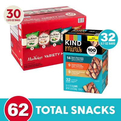 KIND Minis and Miss Vickies Kettle Chips Variety Pack, 62/Bundle (600-04052)