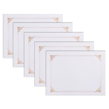 Better Office Certificate Holders, 8.75 x 11.25, White/Gold, 25/Pack (65259-25PK)