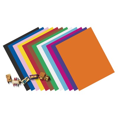 Pacon Railroad Paper Poster Board, 22 x 28, Orange Red, 25/Carton (P5475-1)