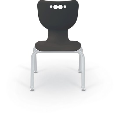 MooreCo 12" Hierarchy Student Chair with 4 Legs, Black/Platinum Base (703673562591)