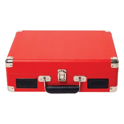 Victor Metro Dual-Bluetooth Belt-Drive Suitcase Turntable, Red (VSRP-800-RD)