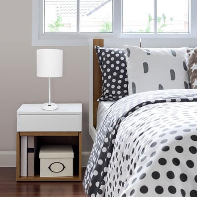 Simple Designs 19.5" LED Table Lamp, White (LT2024-WOW-CCLB)