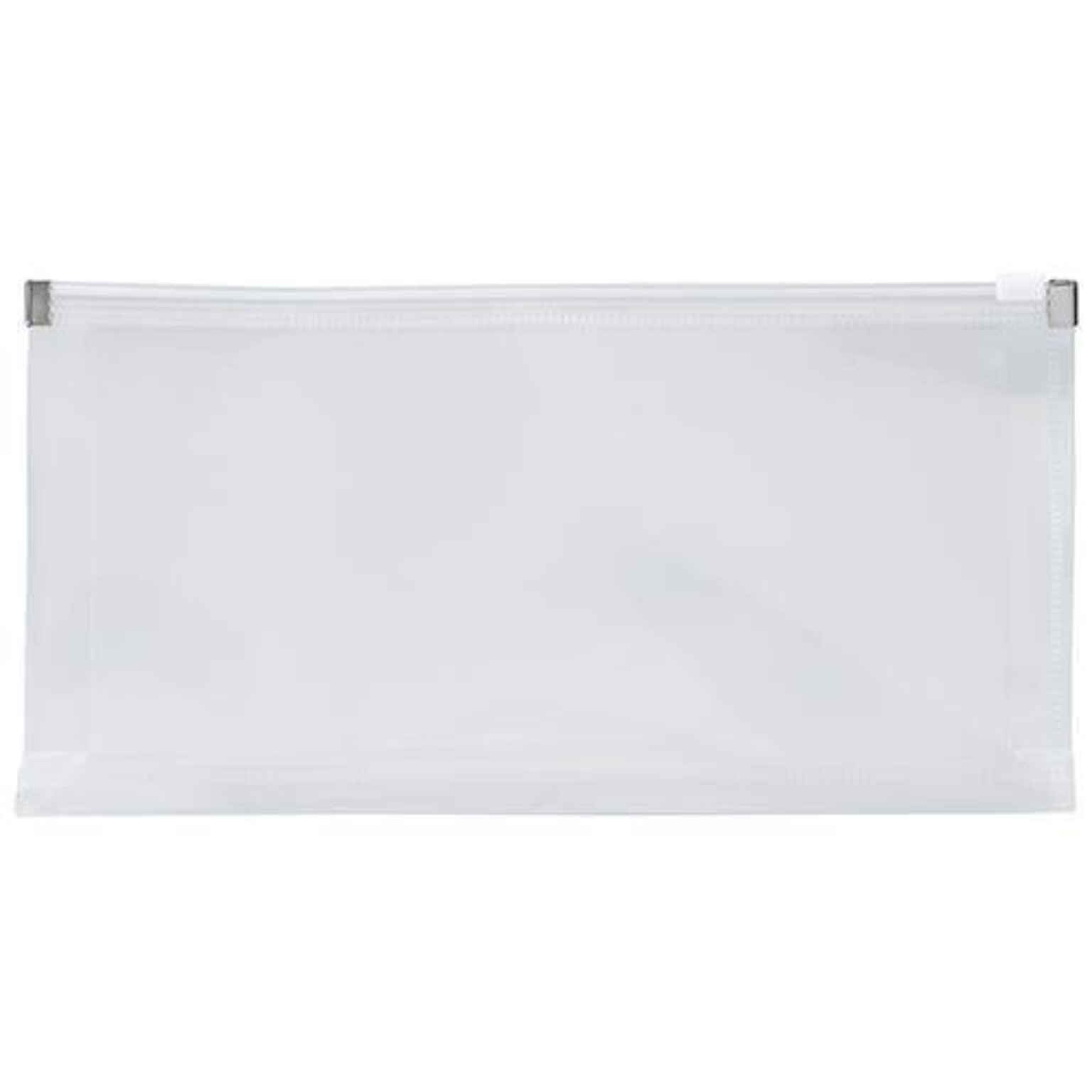 JAM Paper Premium Plastic Filing Envelope with Zipper Closure, Clear, 3/Pack (921Z1CLX3)