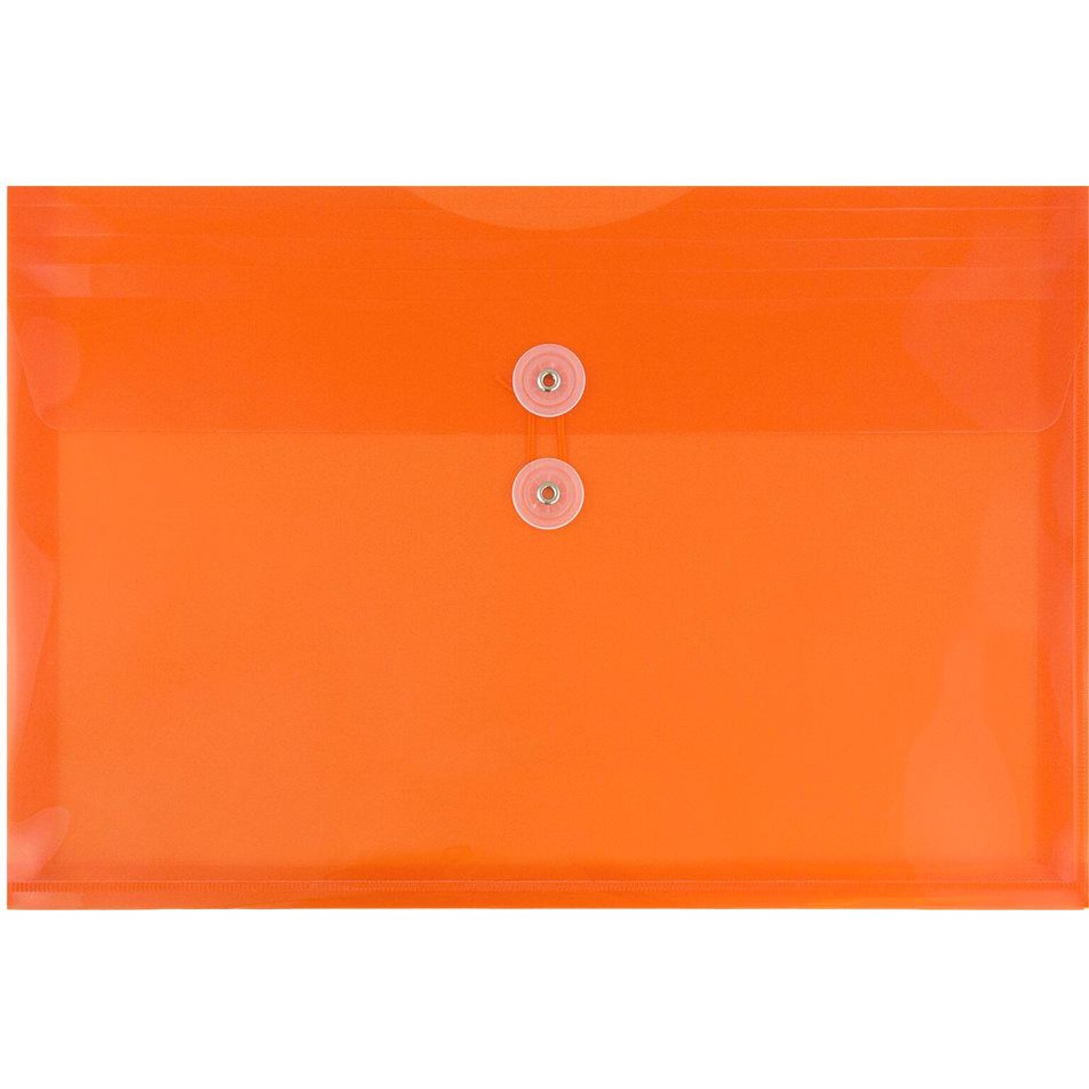 JAM Paper Premium Plastic Document File, Letter, Orange, 3/Pack (218B1ORX3)