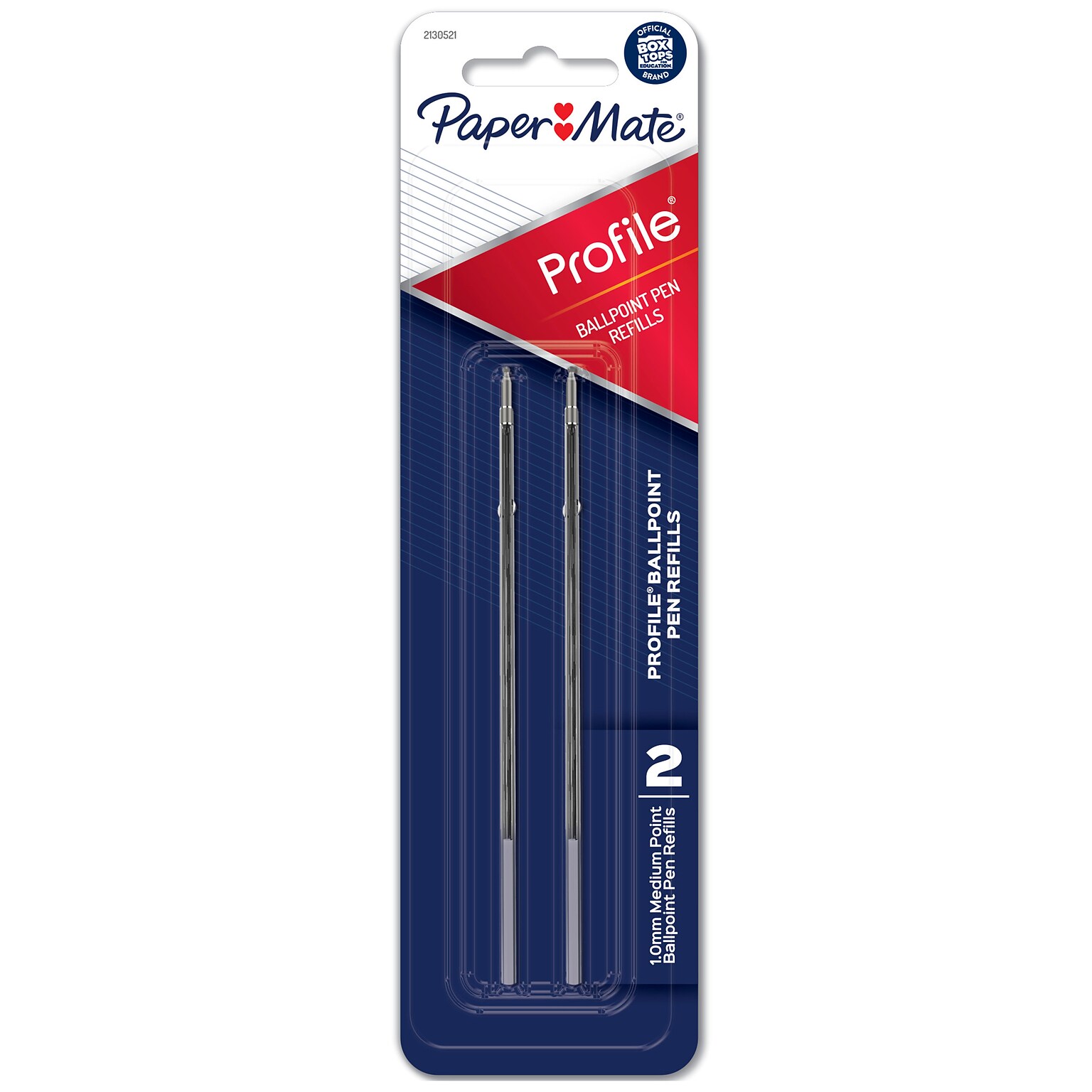 Paper Mate Profile Ballpoint Pens Refill, Medium Point, Black Ink, 2/Pack (2130521)