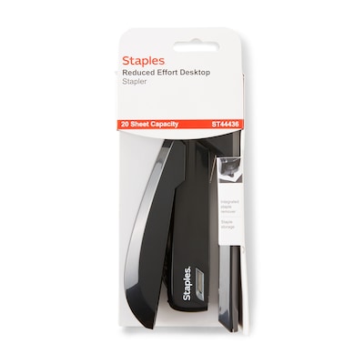 Staples® One-Touch® Full-Strip Desktop Stapler, Fastening Capacity 20 sheets, Black