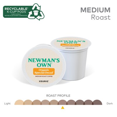 Newman's Own Organic Special Decaf Coffee Keurig K-Cup Pod, Medium Roast, 96/Carton (4051CT)