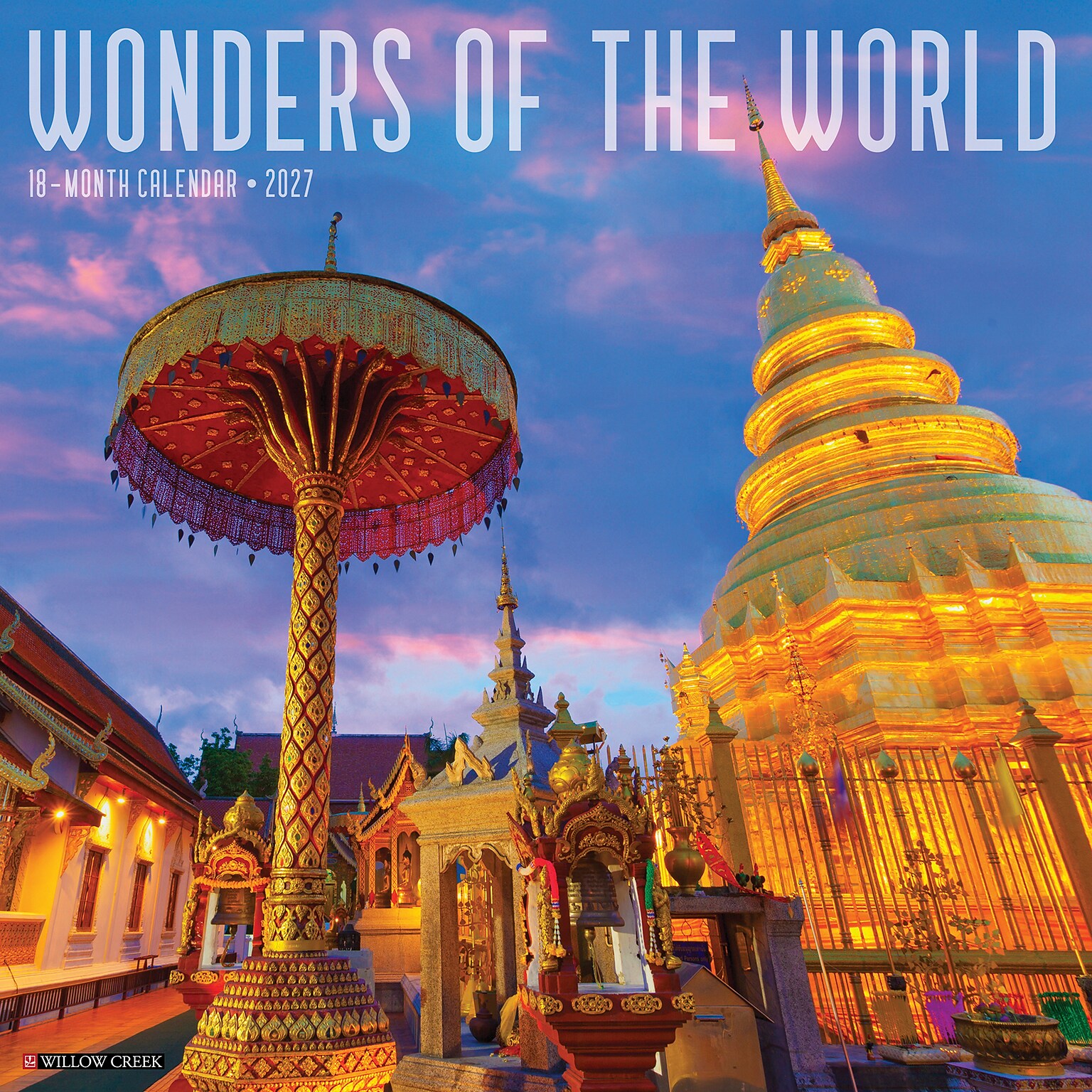2027 Willow Creek Wonders of the World 12 x 12 Monthly Wall Calendar, Assorted Colors (63057)