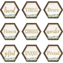 Teacher Created Resources Eucalyptus Positive Words Mini Accents, 36 Per Pack, 6 Packs (TCR8476-6)
