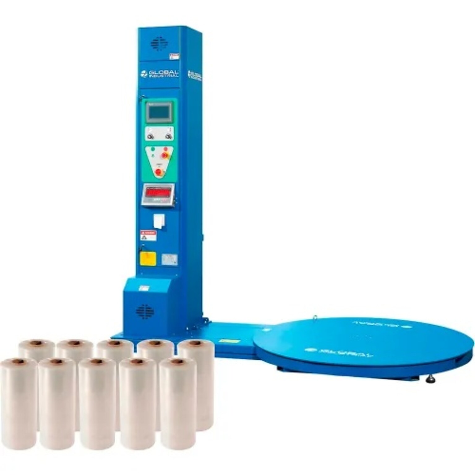 Global Industrial Stretch Wrap Machine w/ NTEP Scale, 10 Free Rolls of Stretch Wrap (238507B)