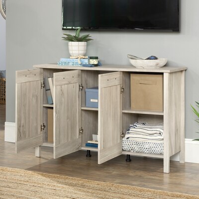 Sauder Select 30"H Storage Cabinet with 4 Shelves, Chalk Oak (433932)