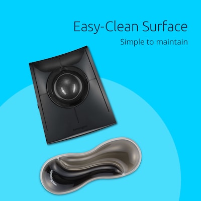 Kensington Slim Duo Gel Mouse/Trackball Wrist Rest, Black/Gray (K62438NA)