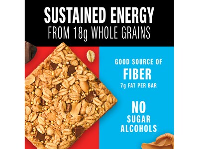 KIND Healthy Grains Gluten Free Peanut Butter Dark Chocolate Energy Bar, 1.4 oz., 10 Bars/Box (67075)