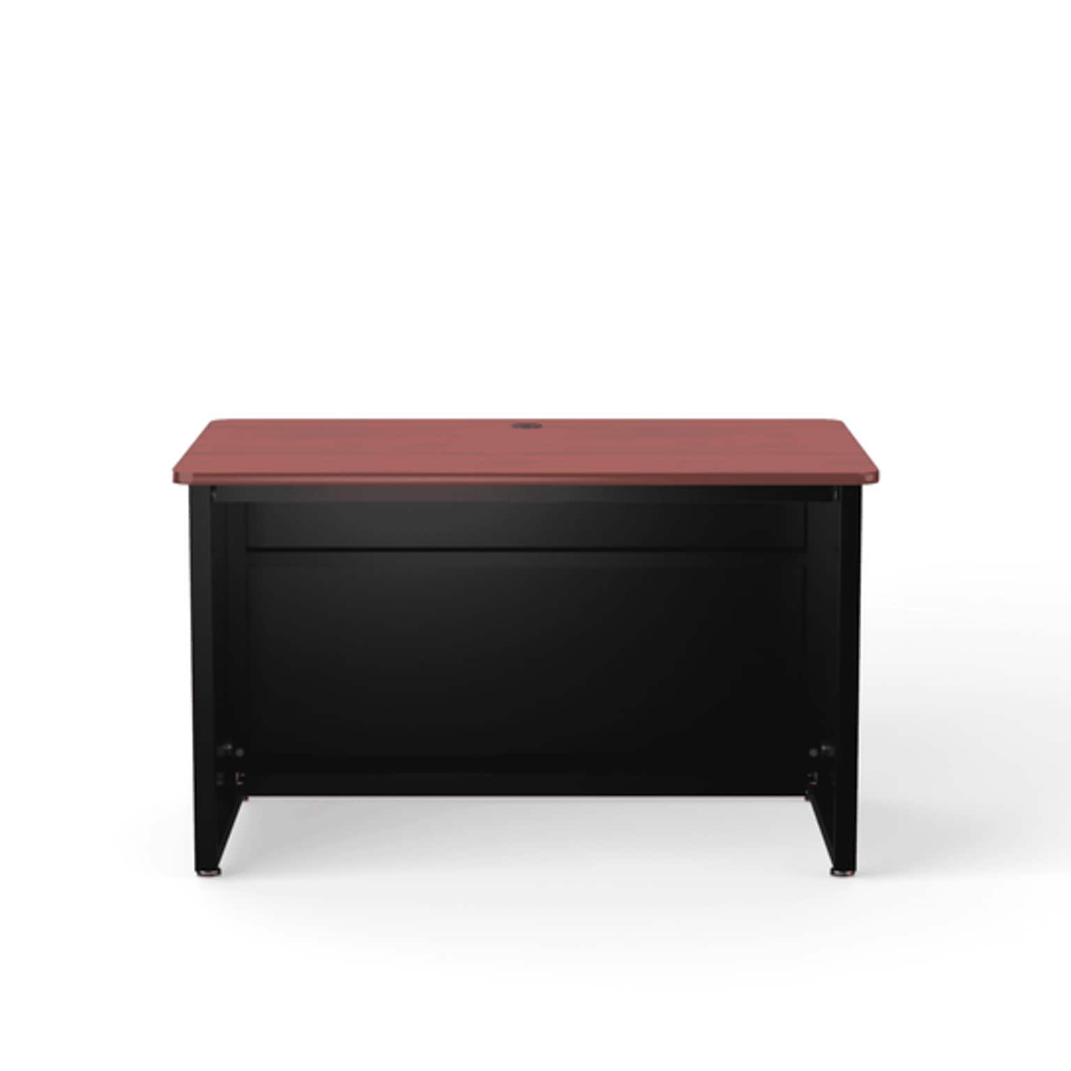 VersaDesk 48W Enclosed Versa Classroom Desk, Cherry/Black (CD4830-BC)