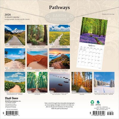 2026 Brush Dance Pathways 12 x 12 Monthly Wall Calendar (9798330706556)