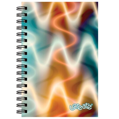 UCreate Neon Squiggles 9" x 6" Sketch Book, Pack of 3 (PAC38040-3)