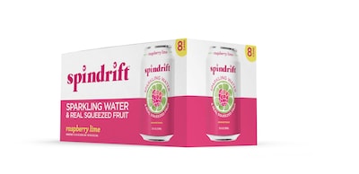 Spindrift Raspberry Lime Flavored Sparkling Water, 12 oz., 24 Cans/Carton (0-4108-0001)