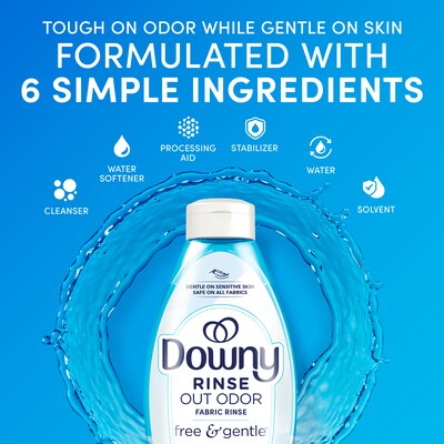 Downy Free & Gentle Rinse Laundry Odor Remover, Unscented, 48 oz. (10312)