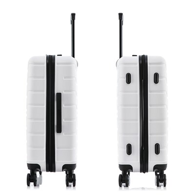 InUSA Trend 2-Piece Hardside Spinner Luggage Set, TSA Checkpoint Friendly, White (IUTRE0SM-WHI)