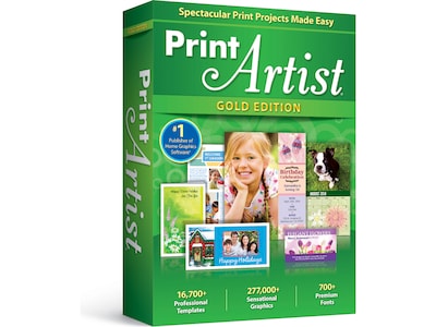 Avanquest Print Artist 25 Gold Design & Creative Printing for Windows, 1 User [Download]