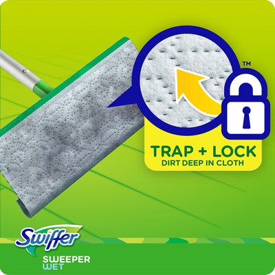 Swiffer Sweeper TRAP + LOCK Wet Mop Cloth, Open Window Fresh, 38/Pack (00742)