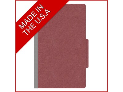 Medical Arts Press Pressboard Classification Folder, 2 Dividers, 2" Expansion, Legal Size, Dark Red, 10/Box (DV-T52-26-3ARD)