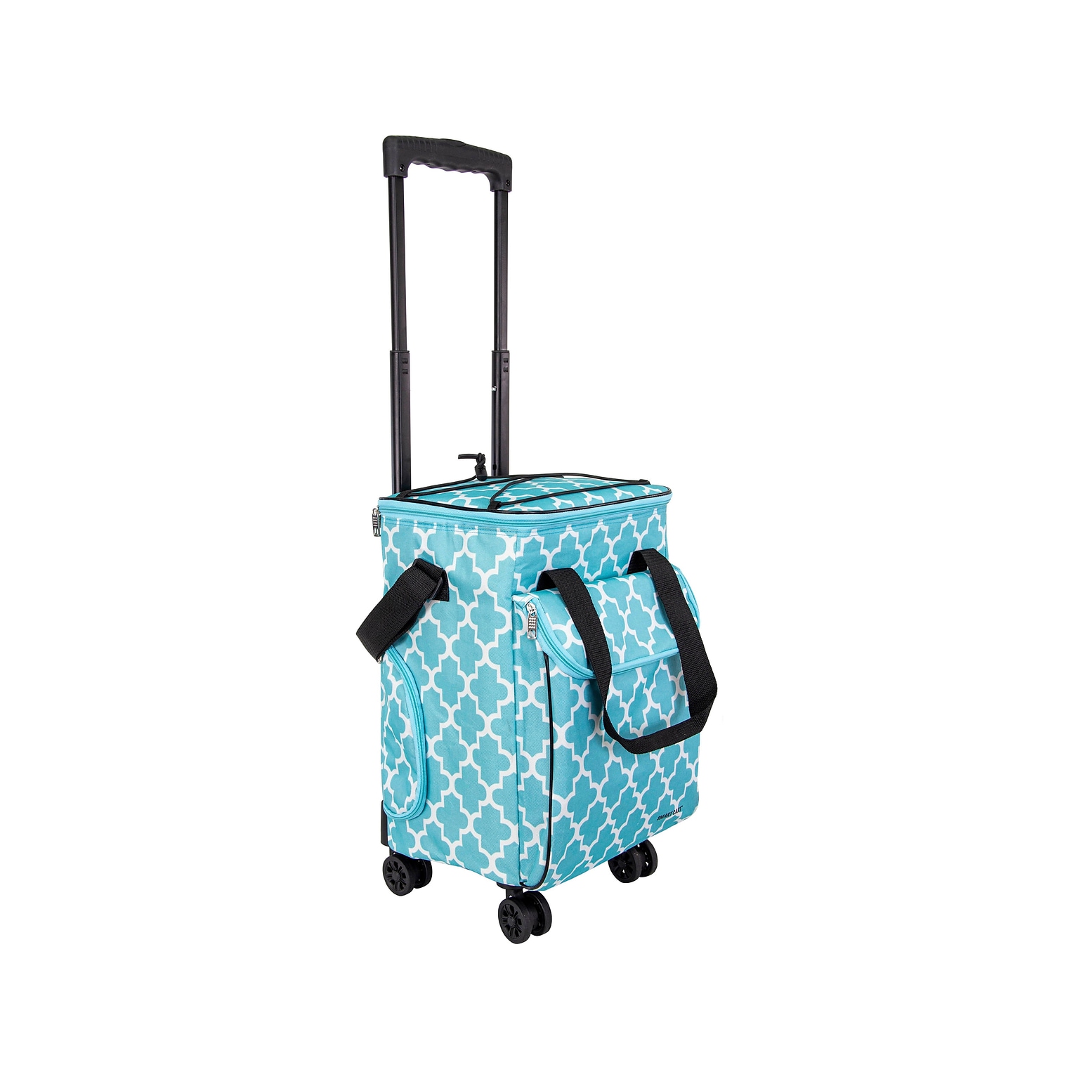 Smart Cart Moroccan Tile Ultracompact Cooler, Blue/White (01-872)