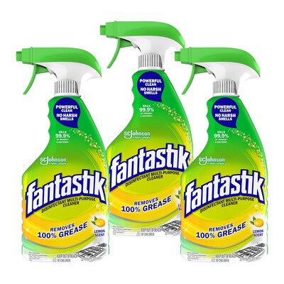 Fantastik Disinfectant All-Purpose Cleaner, Lemon, 32 Oz., 3 Pack