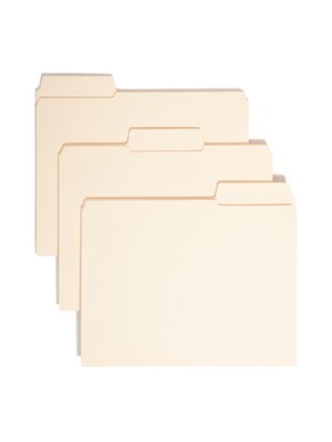 Smead SuperTab File Folders, Reinforced 1/3-Cut Tab, Letter Size, Manila, 100/Box (10395)