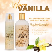 Freida and Joe Warm Vanilla Fragrance Body Lotion and Body Mist Spray Set (FJ-708)