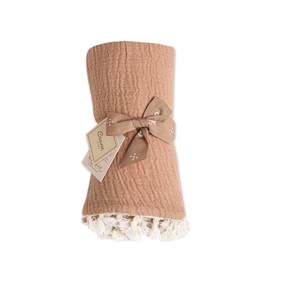 Baby Crane 6-Layer Muslin Blanket, Copper (BC-140BL-3)