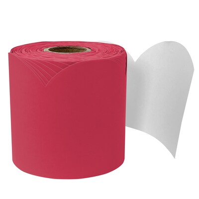 Carson Dellosa Education Rolled Scalloped Bulletin Board Border, 3 x 65, Berry Red, 3/Bundle (CD-108527-3)