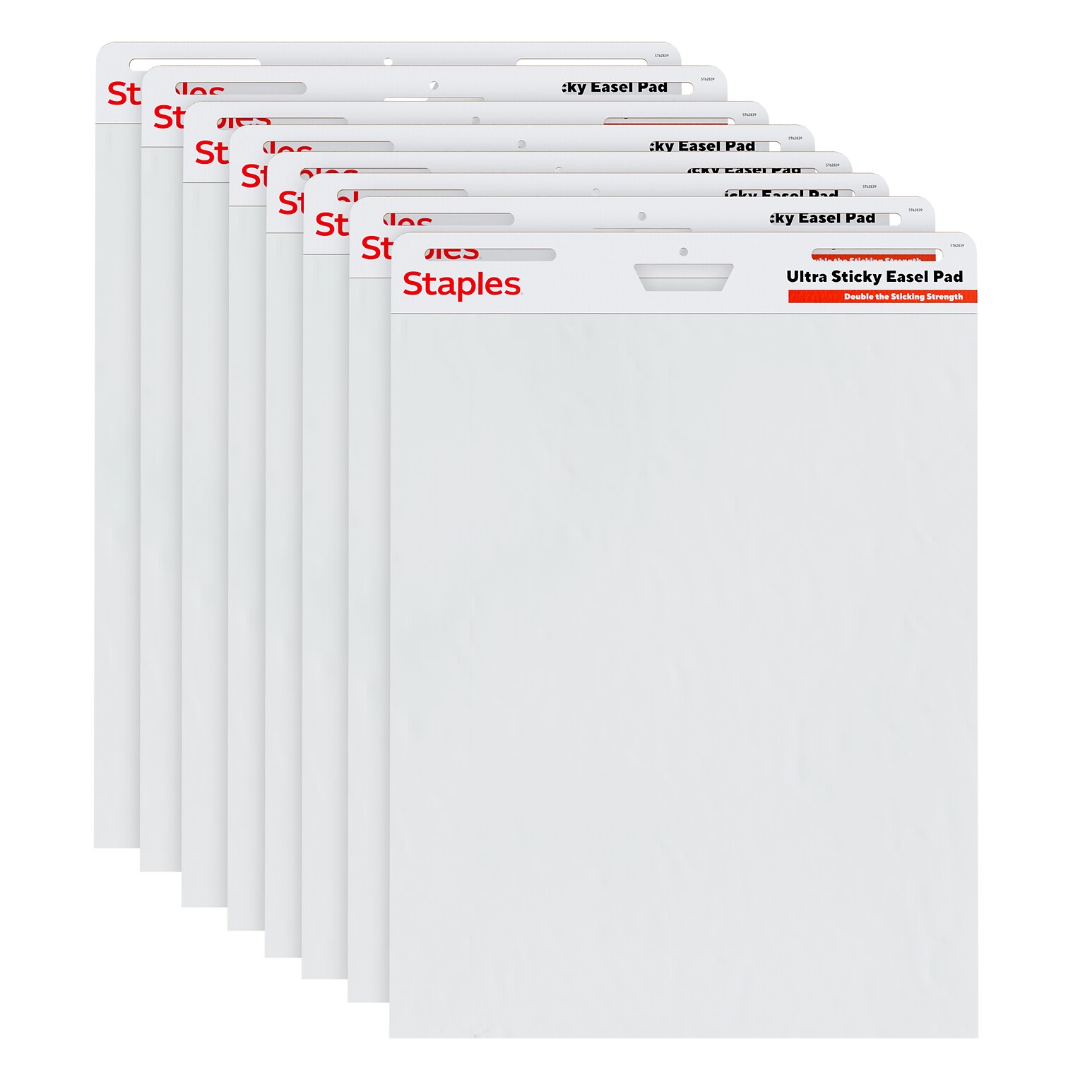 Staples Ultra Sticky Easel Pad, 25 x 30, 30 Sheets/Pad, 8 Pads/Pack (ST62838)