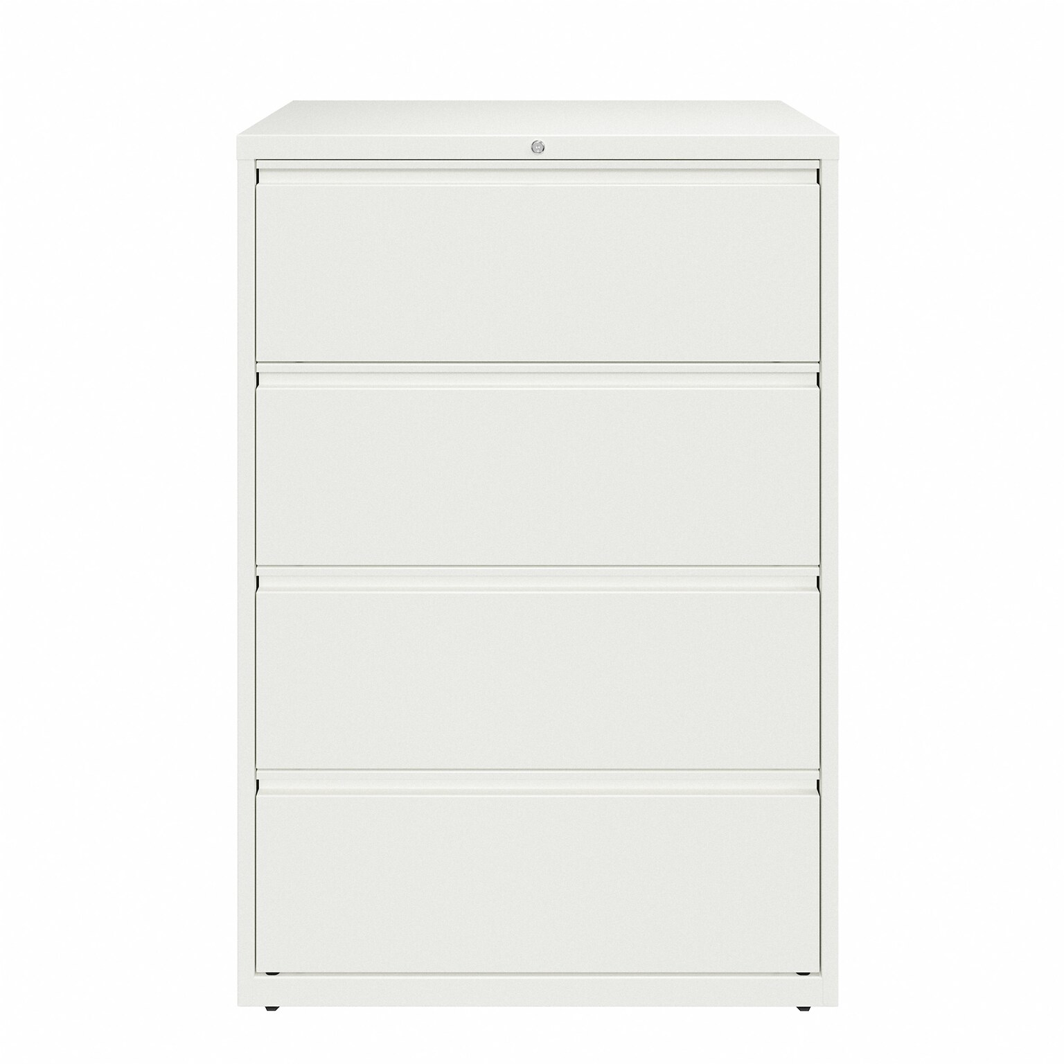 Hirsh 36 Wide 4-Drawer Metal Lateral File Cabinet, Letter/Legal and A4 Hanging Folders, Matte White (25895)