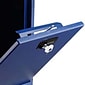 AdirOffice Ultimate Locking Wall Mounted Drop Box with Key and Combination Lock, Medium, Blue (631-05-BLU-KC-PKG)