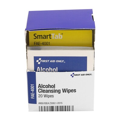 SmartCompliance First Aid Only Alcohol Pads, 2 x 2, 20/Box (FAE-4001)