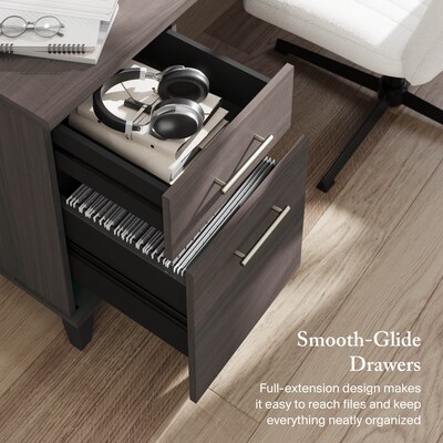 Bush Furniture Somerset 72"W Office Desk with Drawers, Storm Gray (WC81572)